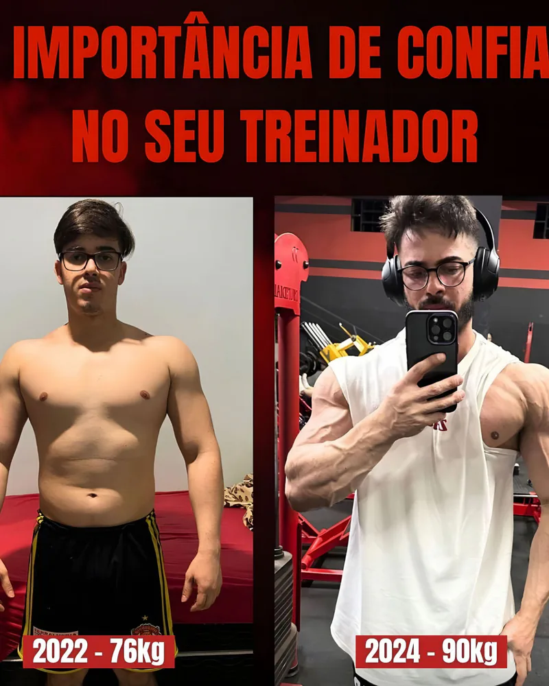 Antes e depois de aluno em três anos de acompanhamento
