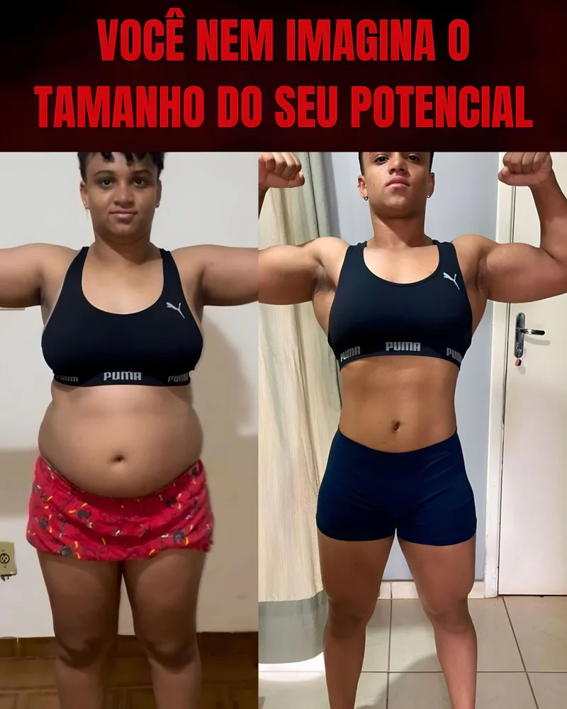 Antes e depois de uma aluna da consultoria após 6 meses