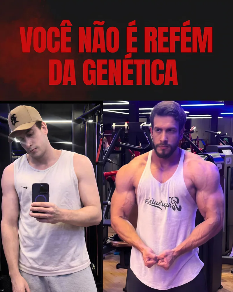 Antes e depois de aluno com mais de 15 kg de evolução